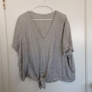 Madewell Striped Tie Top